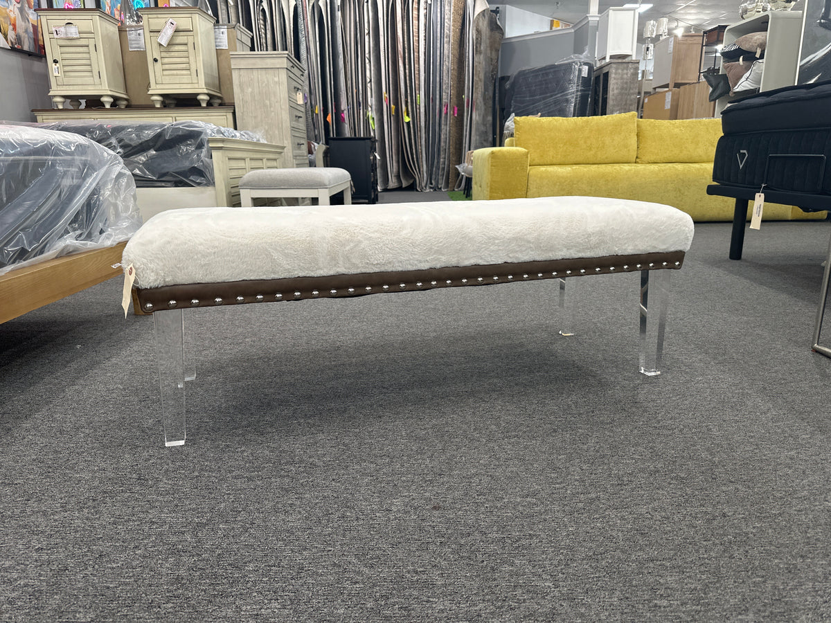 Brianna Faux Fur Bench