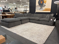 Kensington Cloud Sectional In Marble Grey