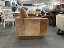 Lathe Leather/Hide Accent Chair