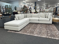 Hobnob Cotton 5-Piece Modular Sectional with Ottoman