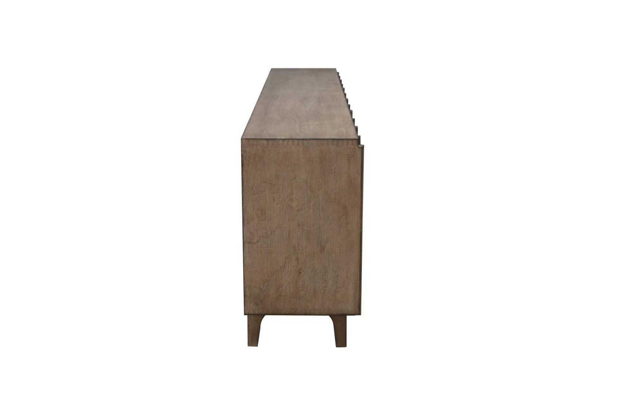 Wesley 108" Long Cabinet with Arched Glass Doors – Antique Natural