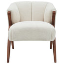 New Pacific Direct Florence Faux Shearling Accent Chair – Beige
