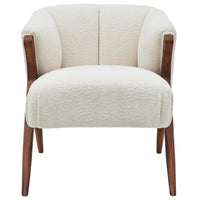 New Pacific Direct Florence Faux Shearling Accent Chair – Beige