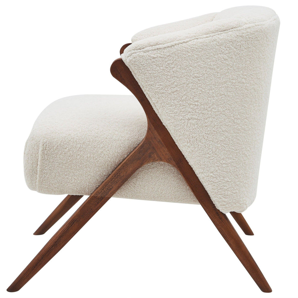 New Pacific Direct Florence Faux Shearling Accent Chair – Beige