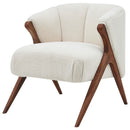 New Pacific Direct Florence Faux Shearling Accent Chair – Beige