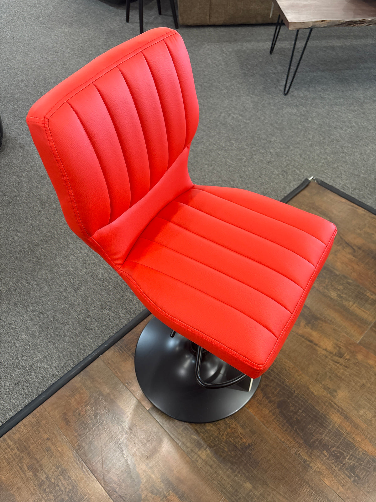 Bardot Red Adjustable Barstool
