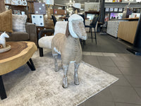 Vintage Style Sheep Relic – Wood & Fabric