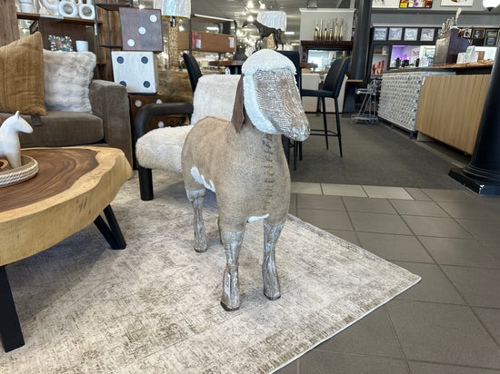 Vintage Style Sheep Relic – Wood & Fabric