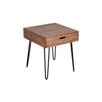 Rollins End Table with Drawer – Natural