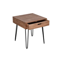 Rollins End Table with Drawer – Natural