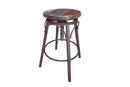 Antique Style Multicolor Adjustable Swivel Stool