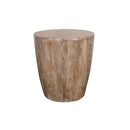 Origins Round Drum End Table – Washed Sand