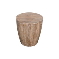 Origins Round Drum End Table – Washed Sand