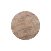 Origins Round Drum End Table – Washed Sand