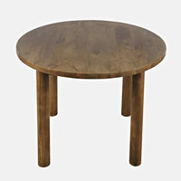 Bodhi 42" Round Solid Mango Wood Dining Table – Brown