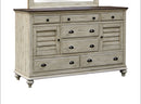 Brockton 7-Drawer Dresser – Two-Tone Light Wheat