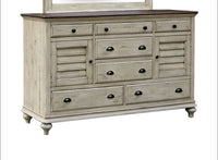 Brockton 7-Drawer Dresser – Two-Tone Light Wheat