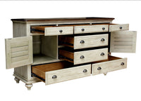 Brockton 7-Drawer Dresser – Two-Tone Light Wheat
