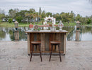 Antique Style Multicolor Adjustable Swivel Stool
