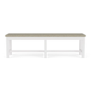 Cora 63" Dining Bench – Weathered Taupe & White