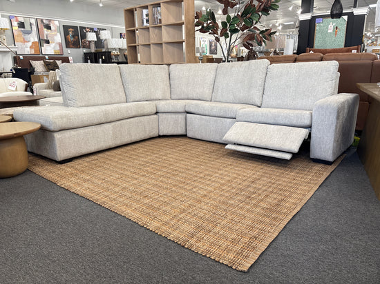 Calgary Birch 4-Piece Dual Power Reclining Sectional with Chaise