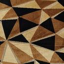 Prismatic Throw Pillow – Brown, Gold & Black – 22” Square