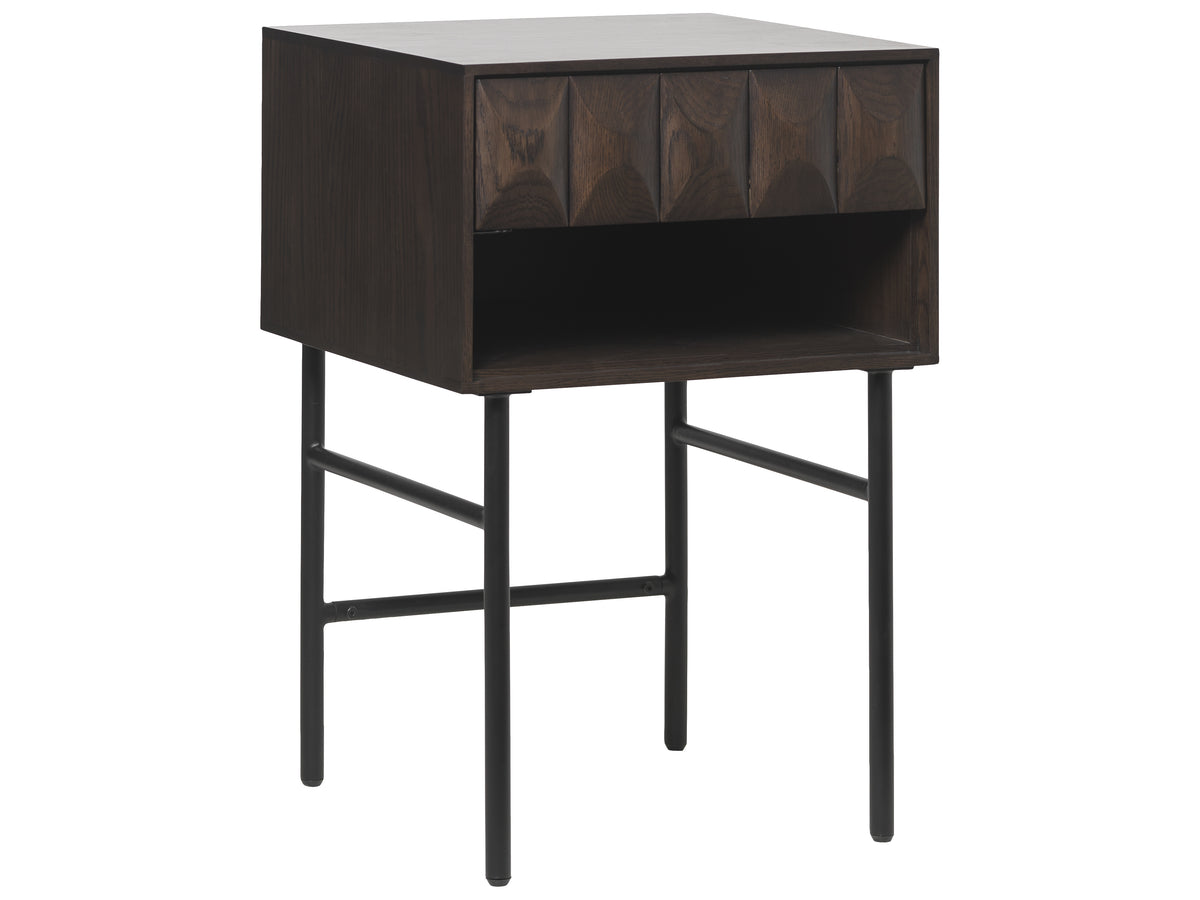 Latina Side Table with Drawer — Dark Oak