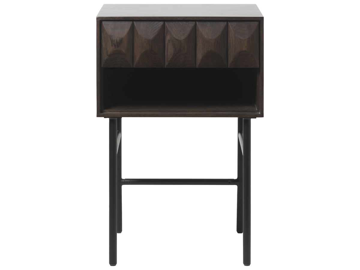 Latina Side Table with Drawer — Dark Oak