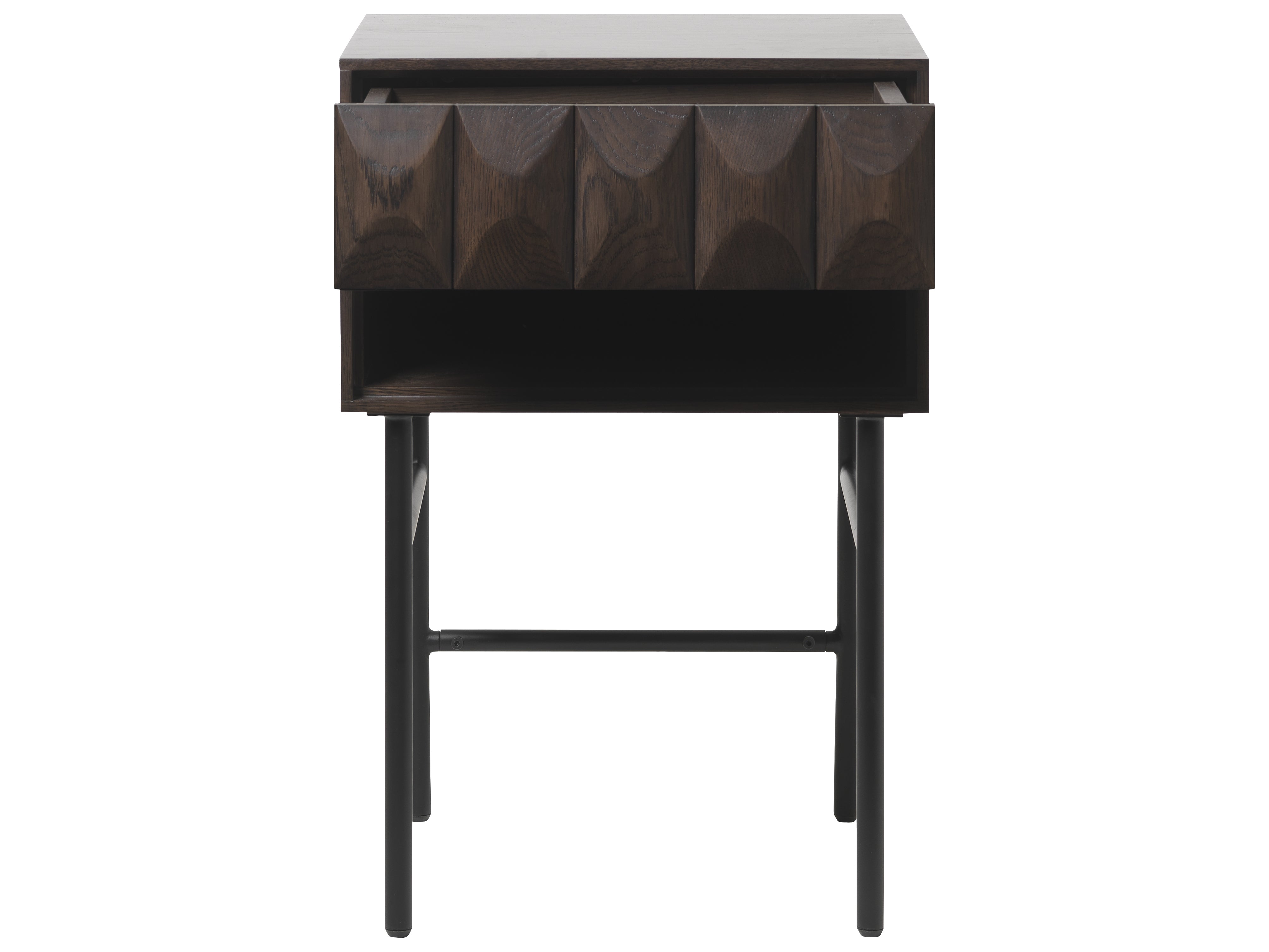 Latina Side Table with Drawer — Dark Oak