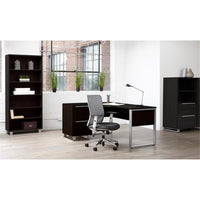 Crescent 63" Left-Facing Desk - Espresso