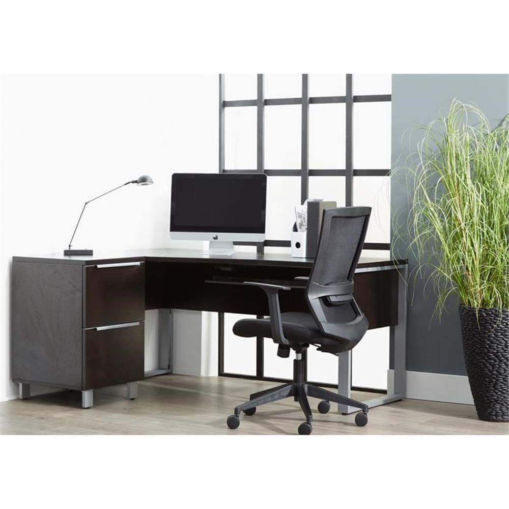 Crescent 63" Left-Facing Desk - Espresso