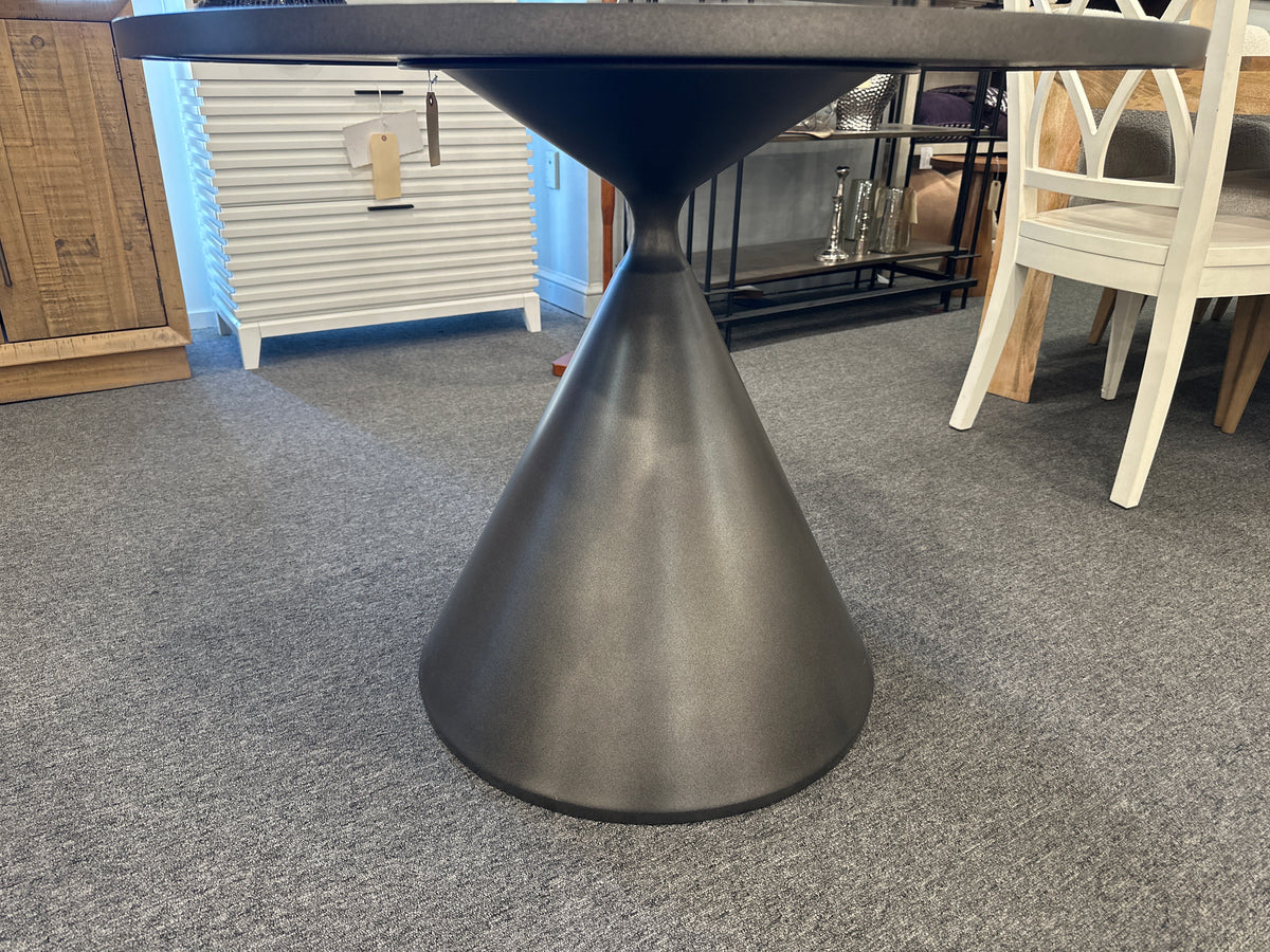 Catena 38” Round Bistro Table – Metallic Black