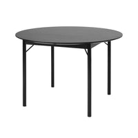 Savona 47" Round Dining Table — Black Oak