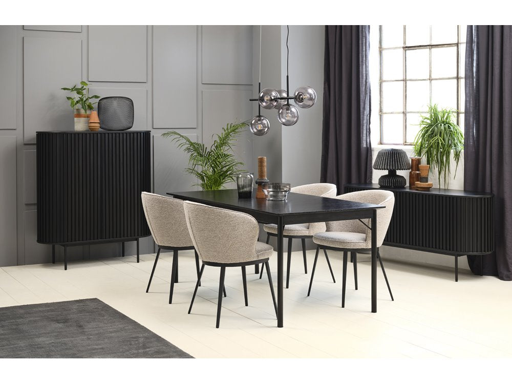 Savona 71" Extendable Dining Table - Black Oak