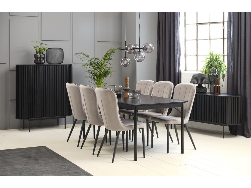 Savona 71" Extendable Dining Table - Black Oak