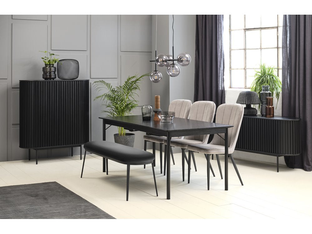 Savona 71" Extendable Dining Table - Black Oak