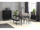 Savona 71" Extendable Dining Table - Black Oak