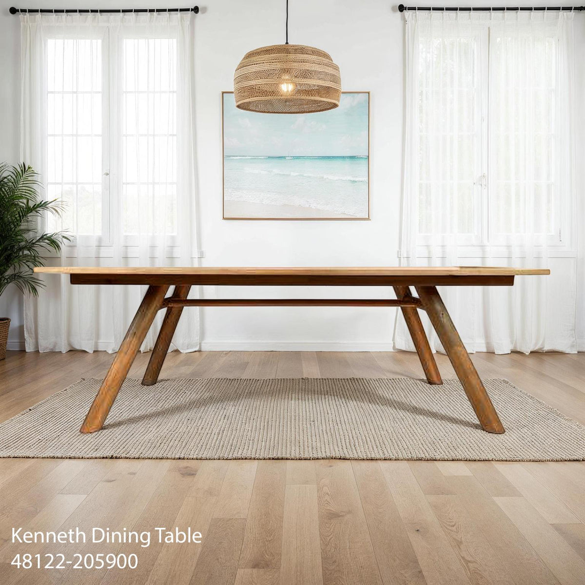 Kenneth 84" Dining Table – Natural Blonde