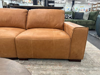 Maverick 5-Piece Leather Sectional – Saddle