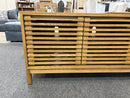 Tanner 78” Four-Door Ash Media Console – Flaxen