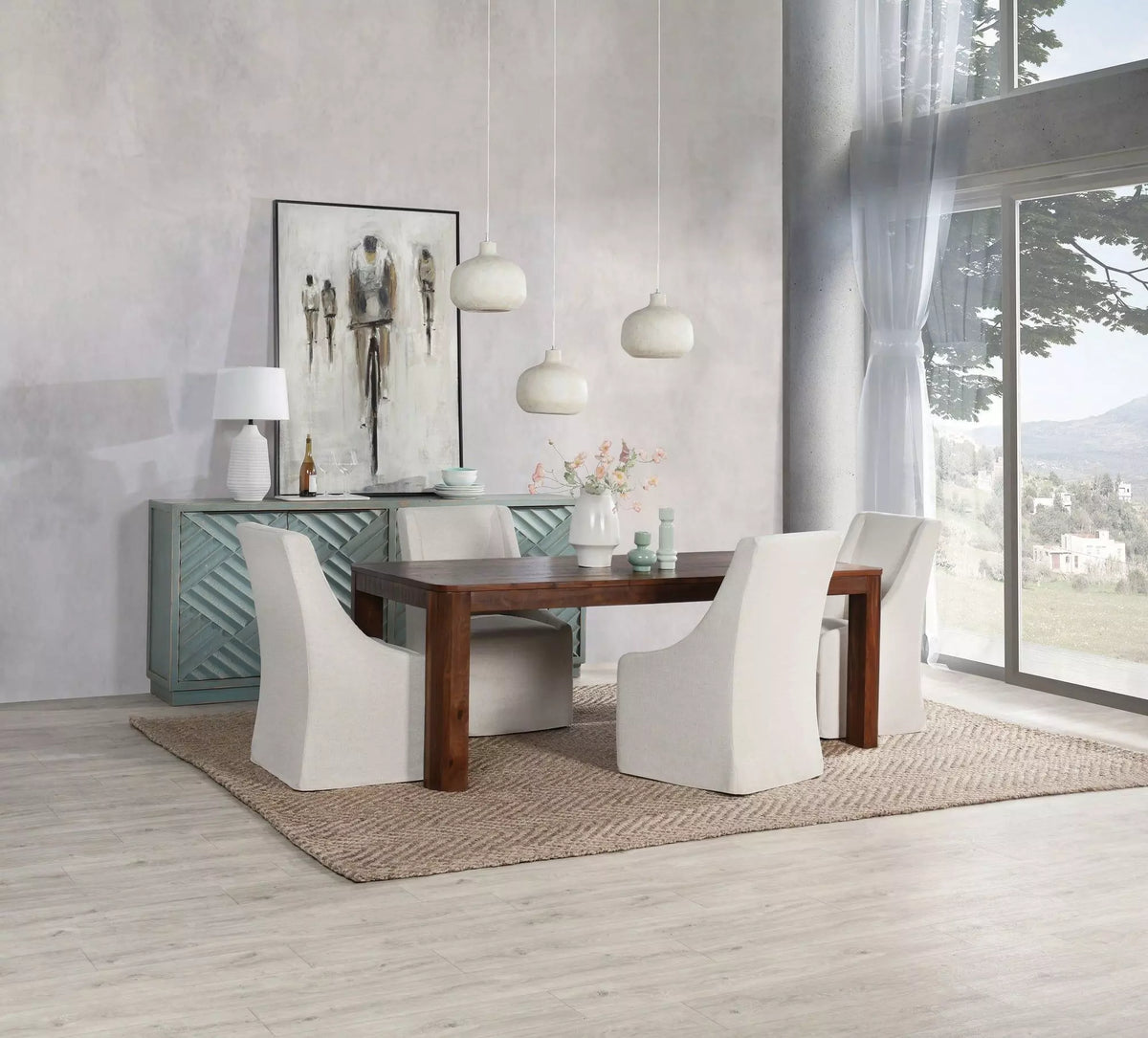 Nemi 84" Reclaimed Pine Dining Table – Rustic Brown