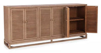 Jolen 81" Reclaimed Pine 6-Door Buffet – Distressed Brown