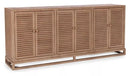Jolen 81" Reclaimed Pine 6-Door Buffet – Distressed Brown