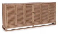 Jolen 81" Reclaimed Pine 6-Door Buffet – Distressed Brown