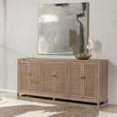 Jolen 81" Reclaimed Pine 6-Door Buffet – Distressed Brown
