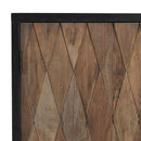 Anton 78" Reclaimed Wood 4-Door Cabinet – Black & Natural