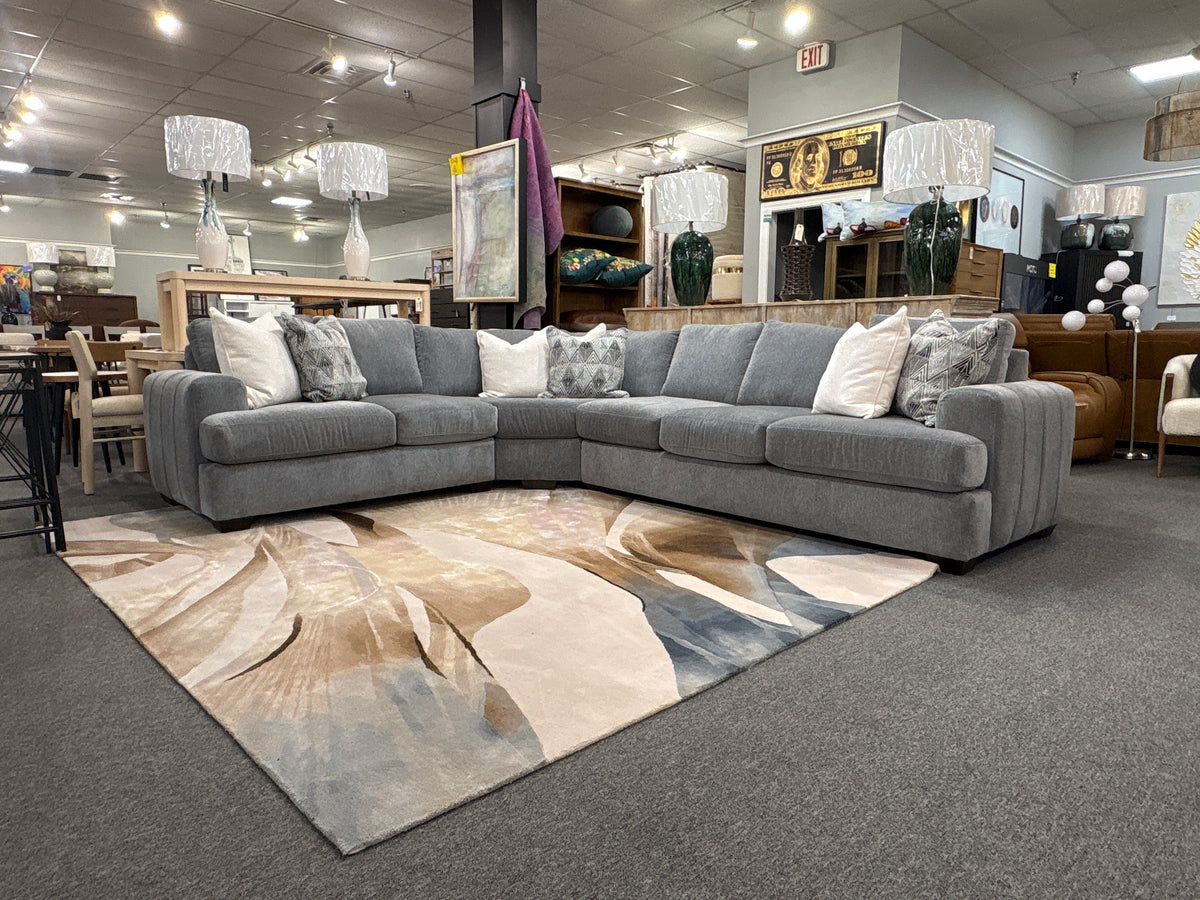 Ivy 3-Piece Sectional – Pewter