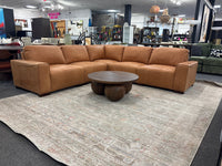 Maverick 5-Piece Leather Sectional – Saddle
