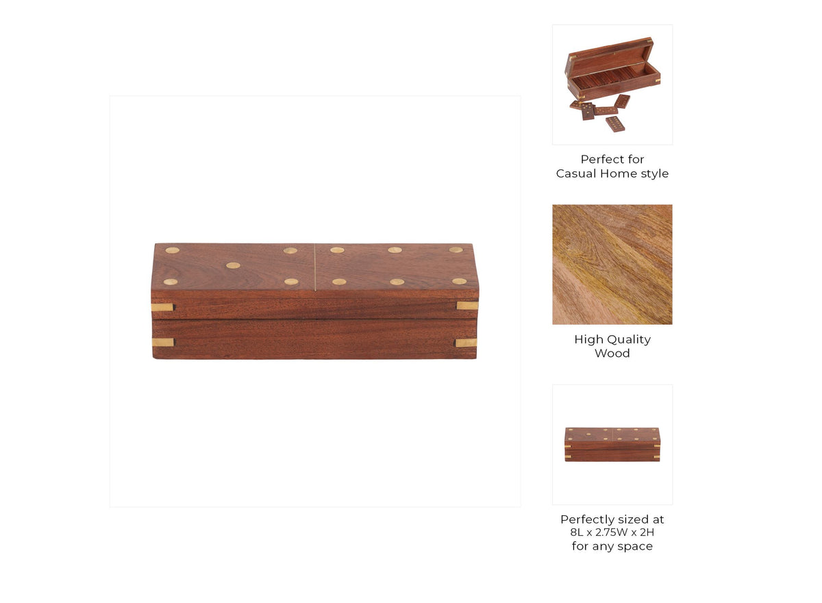 Wood Dominoes Set with Storage Box