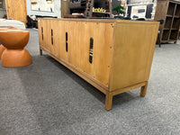 Tanner 78” Four-Door Ash Media Console – Flaxen